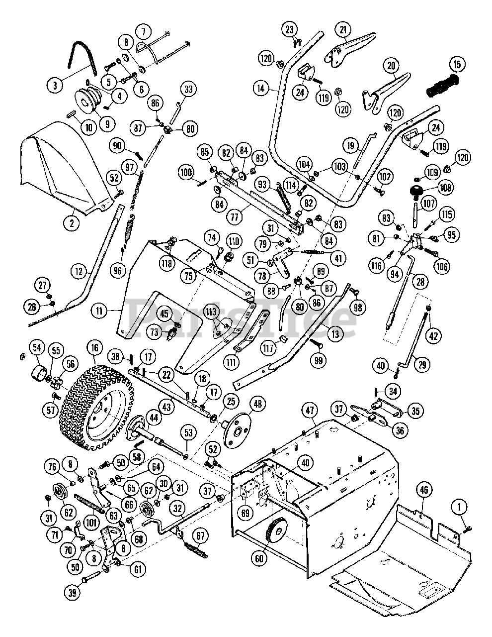 A Detailed Diagram Of Ariens Deluxe 24 Parts